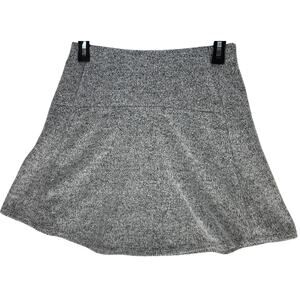 LOFT Skirt Womens XSP Gray Pull On Fuzzy Preppy Academia Minimalist Capsule